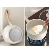 Maxbell Milk Pan Anti Scale Handle Cookware Infant Breakfast Pot for Apartment Kitchen 18cm No Lid