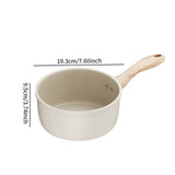Maxbell Milk Pan Anti Scale Handle Cookware Infant Breakfast Pot for Apartment Kitchen 18cm No Lid