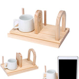 Maxbell Desktop Bookshelf Organizer Decorative with Cup Holder for Study Office Desk