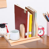 Maxbell Desktop Bookshelf Organizer Decorative with Cup Holder for Study Office Desk
