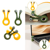 Maxbell 2Pcs Snail Shaped Monitor Stands Decorative for Office Travel Business Trips Yellow