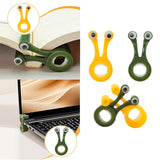 Maxbell 2Pcs Snail Shaped Monitor Stands Decorative for Office Travel Business Trips Yellow