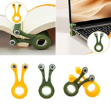 Maxbell 2Pcs Snail Shaped Monitor Stands Decorative for Office Travel Business Trips Yellow