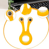 Maxbell 2Pcs Snail Shaped Monitor Stands Decorative for Office Travel Business Trips Yellow