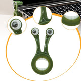 Maxbell 2Pcs Snail Shaped Monitor Stands Decorative for Office Travel Business Trips Green