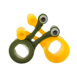 Maxbell 2Pcs Snail Shaped Monitor Stands Decorative for Office Travel Business Trips Yellow and Green