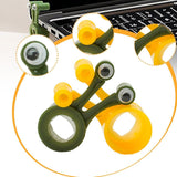 Maxbell 2Pcs Snail Shaped Monitor Stands Decorative for Office Travel Business Trips Yellow and Green