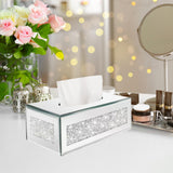 Maxbell Tissue Box Cover Living Room Decor for Vanity Countertop Bedroom Desk Silver