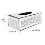Maxbell Tissue Box Cover Living Room Decor for Vanity Countertop Bedroom Desk Silver