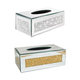 Maxbell Tissue Box Cover Living Room Decor for Vanity Countertop Bedroom Desk Silver