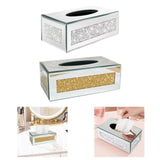 Maxbell Tissue Box Cover Living Room Decor for Vanity Countertop Bedroom Desk Silver