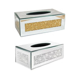 Maxbell Tissue Box Cover Living Room Decor for Vanity Countertop Bedroom Desk Silver