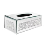 Maxbell Tissue Box Cover Living Room Decor for Vanity Countertop Bedroom Desk Silver