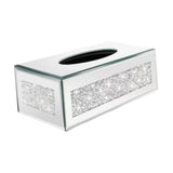 Maxbell Tissue Box Cover Living Room Decor for Vanity Countertop Bedroom Desk Silver