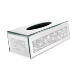 Maxbell Tissue Box Cover Living Room Decor for Vanity Countertop Bedroom Desk Silver