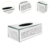 Maxbell Tissue Box Cover Living Room Decor for Vanity Countertop Bedroom Desk Silver