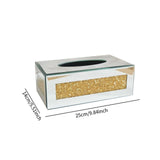 Maxbell Tissue Box Cover Living Room Decor for Vanity Countertop Bedroom Desk Gold