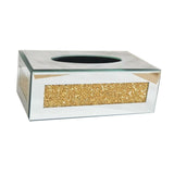 Maxbell Tissue Box Cover Living Room Decor for Vanity Countertop Bedroom Desk Gold