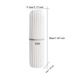 Maxbell Toothbrush Toothpaste Travel Case Storage Container for Hotel Shower Camping S White