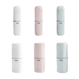 Maxbell Toothbrush Toothpaste Travel Case Storage Container for Hotel Shower Camping S White