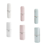 Maxbell Toothbrush Toothpaste Travel Case Storage Container for Hotel Shower Camping S White