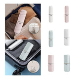 Maxbell Toothbrush Toothpaste Travel Case Storage Container for Hotel Shower Camping S White