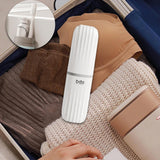 Maxbell Toothbrush Toothpaste Travel Case Storage Container for Hotel Shower Camping S White