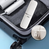 Maxbell Toothbrush Toothpaste Travel Case Storage Container for Hotel Shower Camping S White