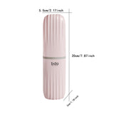 Maxbell Toothbrush Toothpaste Travel Case Storage Container for Hotel Shower Camping S Pink