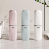 Maxbell Toothbrush Toothpaste Travel Case Storage Container for Hotel Shower Camping S Pink