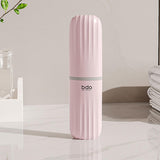 Maxbell Toothbrush Toothpaste Travel Case Storage Container for Hotel Shower Camping S Pink
