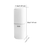 Maxbell Toothbrush Toothpaste Travel Case Storage Container for Hotel Shower Camping L White