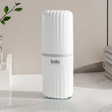 Maxbell Toothbrush Toothpaste Travel Case Storage Container for Hotel Shower Camping L White