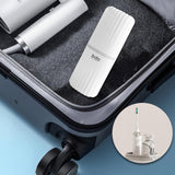 Maxbell Toothbrush Toothpaste Travel Case Storage Container for Hotel Shower Camping L White