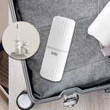 Maxbell Toothbrush Toothpaste Travel Case Storage Container for Hotel Shower Camping L White