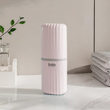 Maxbell Toothbrush Toothpaste Travel Case Storage Container for Hotel Shower Camping L Pink