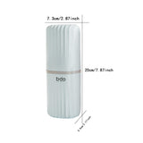 Maxbell Toothbrush Toothpaste Travel Case Storage Container for Hotel Shower Camping L Green