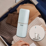 Maxbell Toothbrush Toothpaste Travel Case Storage Container for Hotel Shower Camping L Green