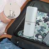 Maxbell Toothbrush Toothpaste Travel Case Storage Container for Hotel Shower Camping L Green