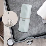 Maxbell Toothbrush Toothpaste Travel Case Storage Container for Hotel Shower Camping L Green