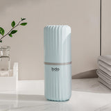 Maxbell Toothbrush Toothpaste Travel Case Storage Container for Hotel Shower Camping L Green