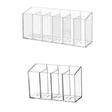 Maxbell Clear Makeup Brush Organizer Desk Accessories for Office Bathroom Countertop 4 Slots