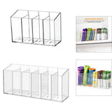 Maxbell Clear Makeup Brush Organizer Desk Accessories for Office Bathroom Countertop 4 Slots