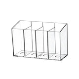 Maxbell Clear Makeup Brush Organizer Desk Accessories for Office Bathroom Countertop 4 Slots