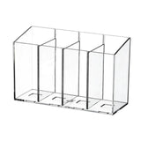Maxbell Clear Makeup Brush Organizer Desk Accessories for Office Bathroom Countertop 4 Slots