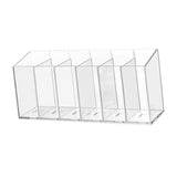 Maxbell Clear Makeup Brush Organizer Desk Accessories for Office Bathroom Countertop 6 Slots