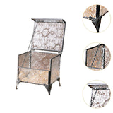 Maxbell Rectangular Vintage Glass Jewelry Box Trinket Box for Rings Chains Necklaces