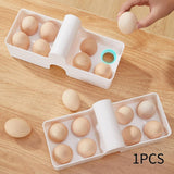 Maxbell Egg Holder Stackable Portable Carrier Hold 8 Eggs for Fridge Kitchen Camping