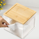 Maxbell Tissue Box Acrylic Waterproof Napkin Dispenser for Hotel Living Room Kitchen