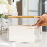 Maxbell Tissue Box Acrylic Waterproof Napkin Dispenser for Hotel Living Room Kitchen
